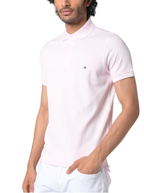 Polo uomo rosa in cotone Tommy Hilfiger | MW0MW17771TOG